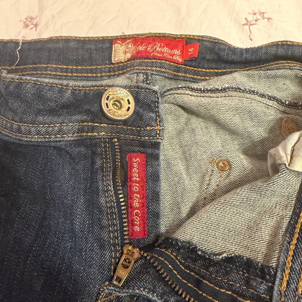 Apple Bottoms Women's Denim Jeans with Gold Accents - Picture 4 of 9